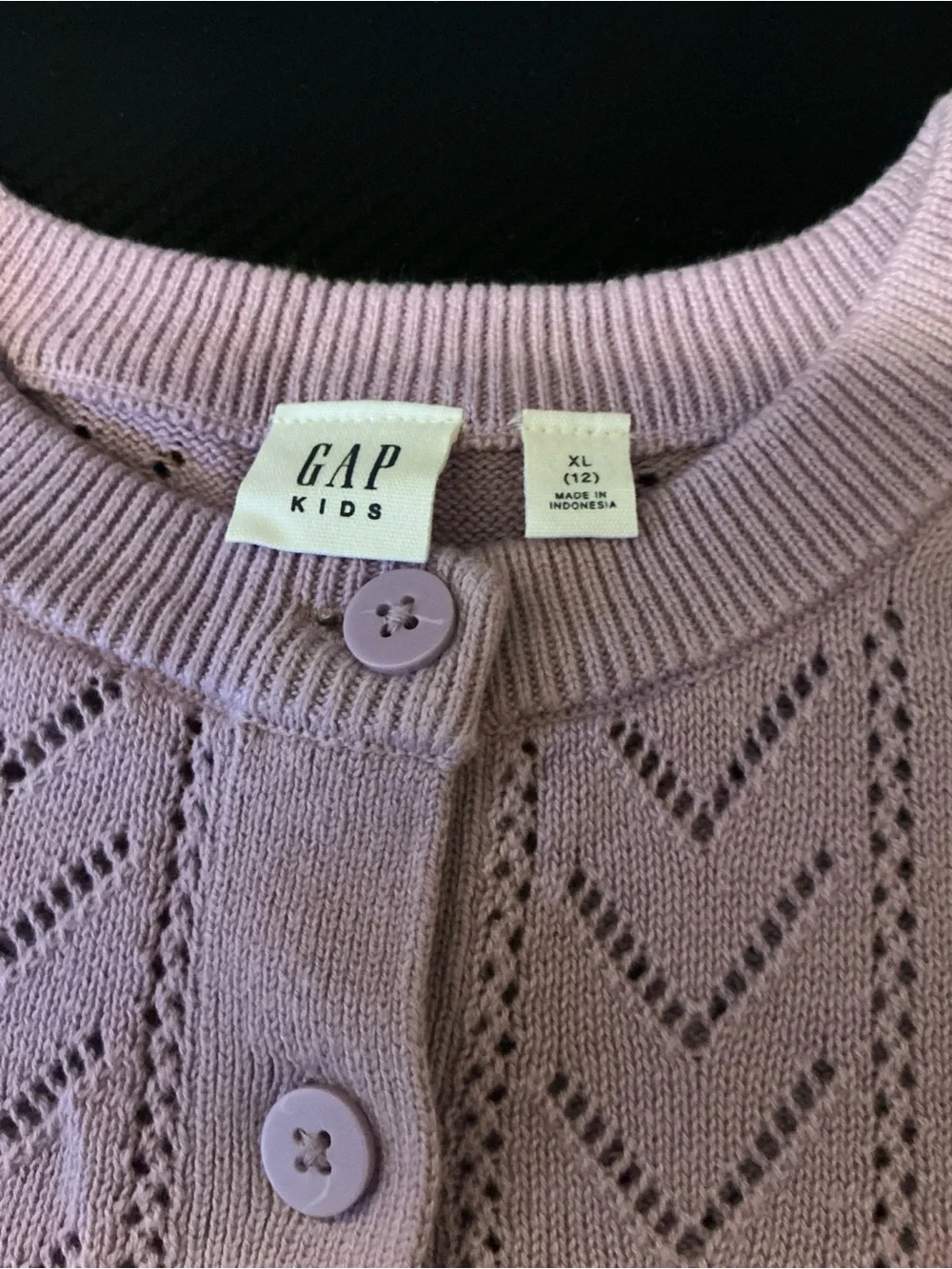 Kids cardigan purple size 12